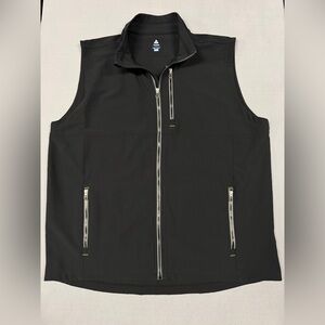 Black Zip-Up Vest with Pockets